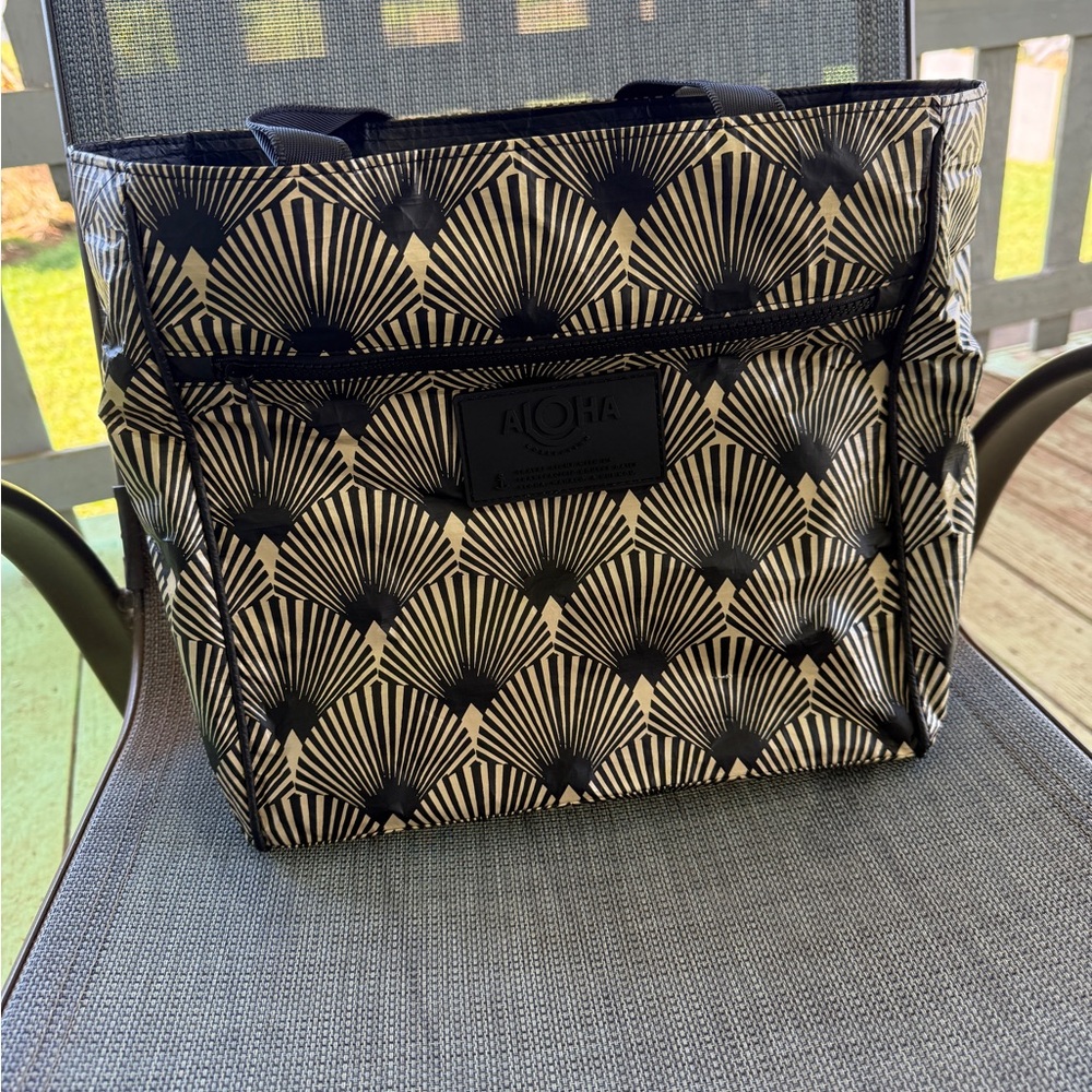 ALOHA Collection Go To Black and Gold Tote Bag